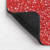 Roter Glitzer Mousepad (Ecke)