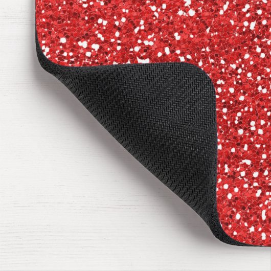 Roter Glitzer Mousepad (Ecke)