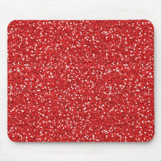 Roter Glitzer Mousepad