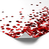 Roter Glitzer Name Willkommen Frohe Weihnachten We Poster (Ecke)