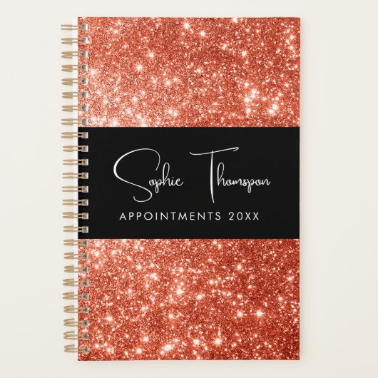 Roter Glitzer neues Jahr Planer (Vorderseite)