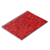 Roter Glitzer Notizblock (Linke Seite)