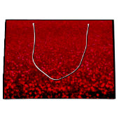 Roter Glitzer Ombre Große Geschenktüte (Vorderseite)