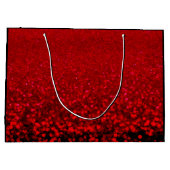 Roter Glitzer Ombre Große Geschenktüte (Rückseite)