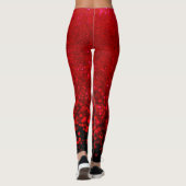 Roter Glitzer Ombre Leggings (Rückseite)