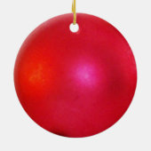 Roter Glitzer Personalisiert Urlaub Keramik Ornament (Hinten)