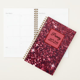 Roter Glitzer Planer