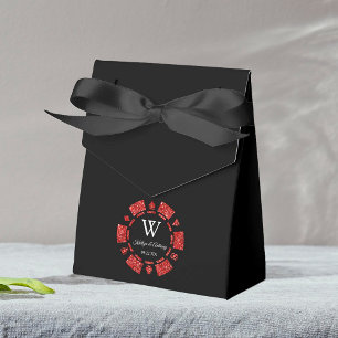 Roter Glitzer Poker Casino Geschenkschachtel