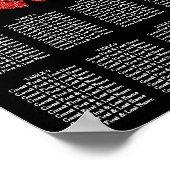 Roter Glitzer Poker Casino Poster (Ecke)