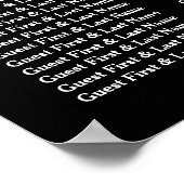 Roter Glitzer Poker Casino Poster (Ecke)