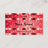 Roter Glitzer Roter Blick Rote Augen Sterne Visitenkarte (Vorderseite)