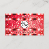 Roter Glitzer Roter Blick Roter Blick Spark Stars Visitenkarte (Vorderseite)