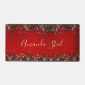 Roter Glitzer Schreibtischunterlage (Vorderseite)