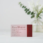 Roter Glitzer Sequin der Disco Glitz Business Card Visitenkarte (Stehend Vorderseite)