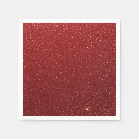 Roter Glitzer Serviette (Vorderseite)