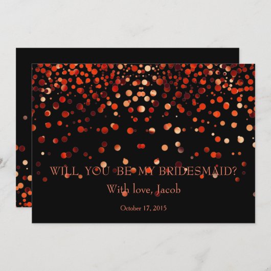 Roter Glitzer sind Sie meine Einladung (Vorne/Hinten)