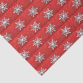 Roter Glitzer Snowflake Seidenpapier (Ausschnitt)