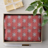 Roter Glitzer Snowflake Seidenpapier (Geschenk)