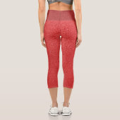 Roter Glitzer, Sparkle, Hintergrund des Glitzer Capri Leggings (Rückseite)