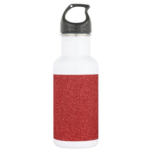 Roter Glitzer, Sparkle, Hintergrund des Glitzer Edelstahlflasche (Vorderseite)