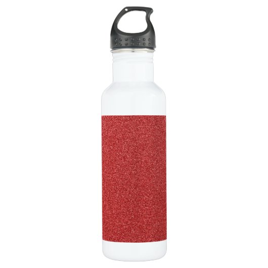 Roter Glitzer, Sparkle, Hintergrund des Glitzer Edelstahlflasche (Vorderseite)
