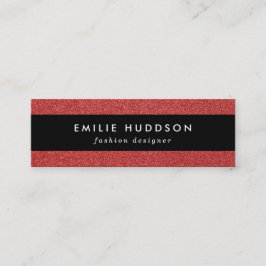 Roter Glitzer, Sparkle, Hintergrund des Glitzer Mini Visitenkarte