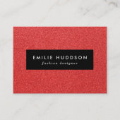 Roter Glitzer, Sparkle, Hintergrund des Glitzer Visitenkarte (Vorderseite)