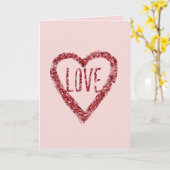 Roter Glitzer Sparkle Liebe Valentinstag Karte (Gelbe Blume)