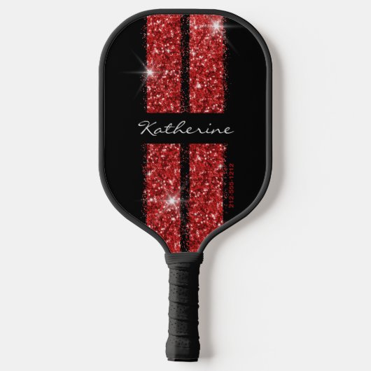 Roter Glitzer Sport Racing Wählen Sie eine andere Pickleball Schläger (Rückseite)