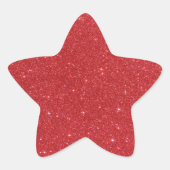 Roter Glitzer Stern-Aufkleber (Vorderseite)
