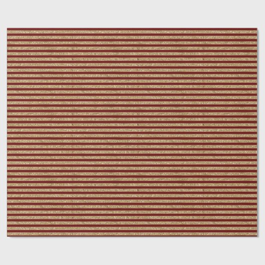 Roter Glitzer Streifen Geschenkpapier (Flach)