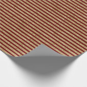 Roter Glitzer Streifen Geschenkpapier (Ecke)
