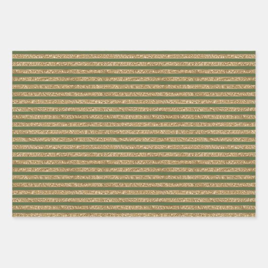 Roter Glitzer Streifen Geschenkpapier Set (Vorderseite 3)