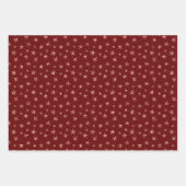 Roter Glitzer Streifen Stars Geschenkpapier Set (Vorderseite 3)
