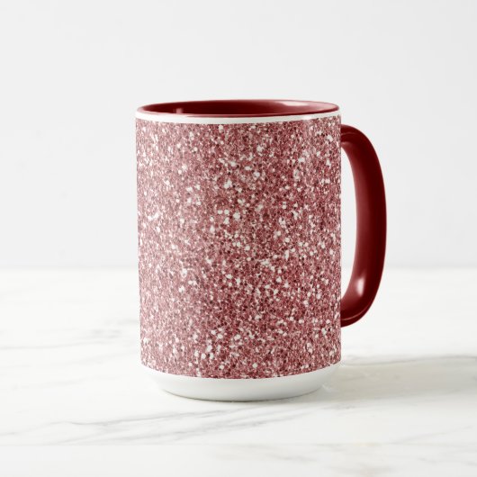 Roter Glitzer Tasse (VorderseiteRechts)