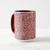Roter Glitzer Tasse (Vorderseite Links)