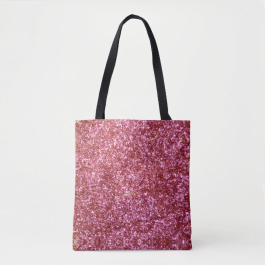 Roter Glitzer Tote Tasche (Vorderseite)