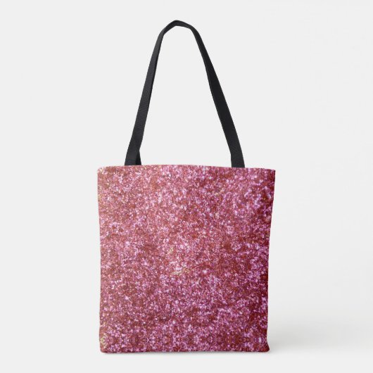 Roter Glitzer Tote Tasche (Rückseite)