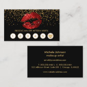 Roter Glitzer Treueber Treuhandkarten für Schwarz Treuekarte (Vorne/Hinten)