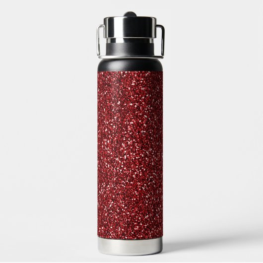 Roter Glitzer Trinkflasche (Hinten)