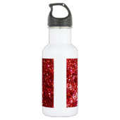 Roter Glitzer Trinkflasche (Rückseite)