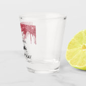 Roter Glitzer Tropfen Name Geburtstagsparty Schnapsglas (Rechts)
