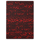 Roter Glitzer und Leopard-Skin-Design Klemmbrett (Rückseite)
