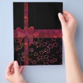 Roter Glitzer und schwarze Sterne Flyer (Hand)