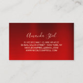 Roter Glitzer Visitenkarte (Rückseite)