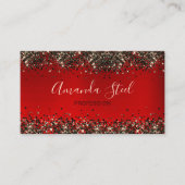 Roter Glitzer Visitenkarte (Vorderseite)