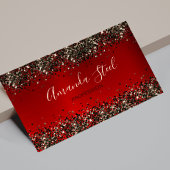 Roter Glitzer Visitenkarte