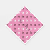 Roter Glitzer Weiße Küsse Lippen Serviette (Ecke)