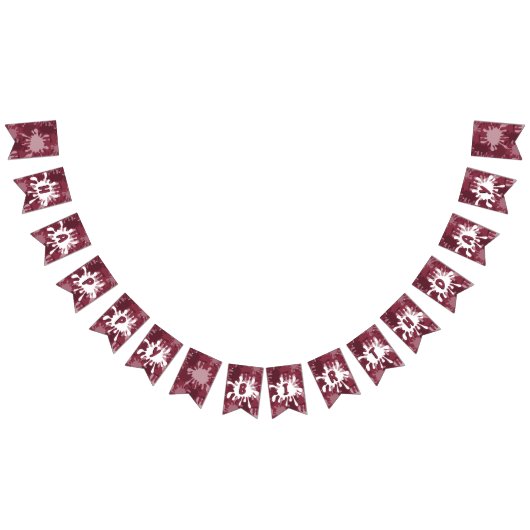 Roter Glückwunsch zum Geburtstag Malerei Spritzer  Wimpelkette (Alle)