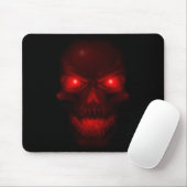 Roter glühender Schädel Mousepad (Mit Mouse)